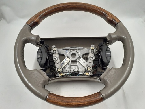 [HJE9181BA-7810 H4] JAGUAR XJ8 X308 XK8 V8 ANTELOPE WOOD STEERING WHEEL SABLE AGE LEATHER HJE9181BA