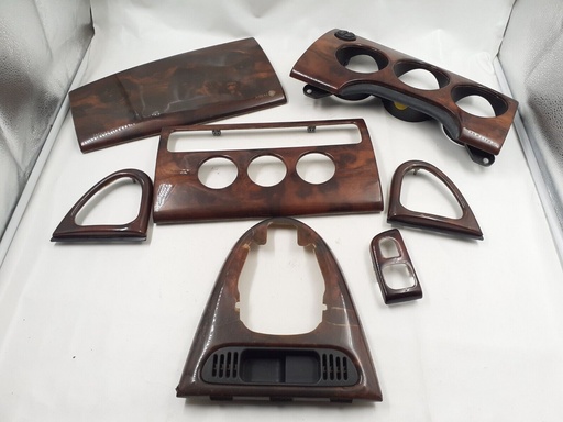 JAGUAR XK8 XKR EARLY WOOD SET VENEER DASH PANEL RHD CAPPING WALNUT TRIM GAUGE