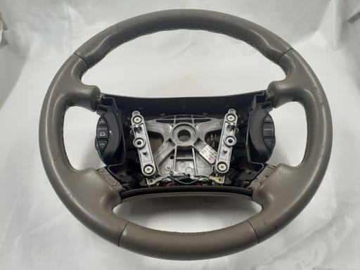 [HJB9181BAAEK-7507 J6] JAGUAR 97-02 XJ8 XJR X308 STEERING WHEEL SABLE AEK LEATHER SPEED CONTROL USED