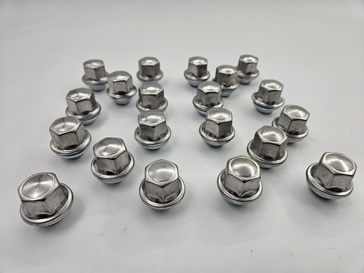 [CCC7028*SET] SET  1/2" UNF DOMED WHEEL NUT SHORT STAINLESS STEEL CAP