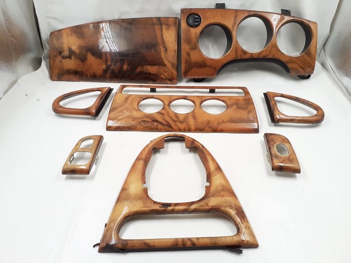 JAGUAR XK8 XKR EARLY WOOD SET VENEER DASH PANEL RHD CAPPING WALNUT TRIM GAUGE