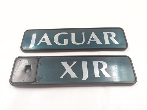 JAGUAR X300 GREEN XJR BADGE TRIM EMBLEM JAG REAR END MODEL REPLACEMENT PAIR