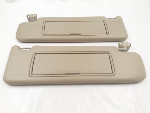 JAGUAR XJ40 PAIR DOESKIN SUNVISORS WITH MIRROR NON ILLUMINUM LEATHER CLOTH