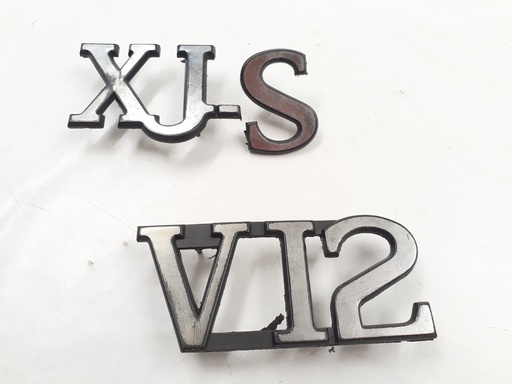 JAGUAR XJS V12 HE BOOT LID REAR TAILGATE BADGE EMBLEM COUPE BACK ORIGINAL