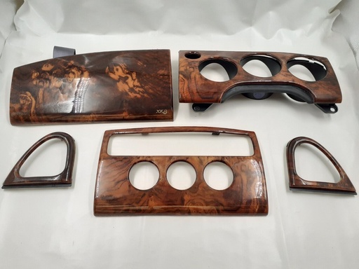 JAGUAR XK8 XKR WOOD SET VENEER DASH PANEL RHD CAPPING WALNUT TRIM GAUGE GLOVE