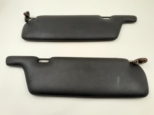 JAGUAR XJS HE PRE FACELIFT BLACK LEG PAIR OF SUNVISORS VINYL PVC HEADLINING TRIM