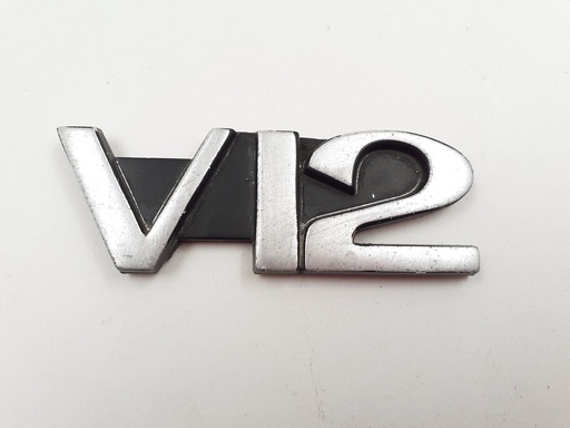 [-5237 UP0] JAGUAR XJ12 SERIES 3 BOOT LID REAR TAILGATE CHROME BADGE BACK EMBLEM