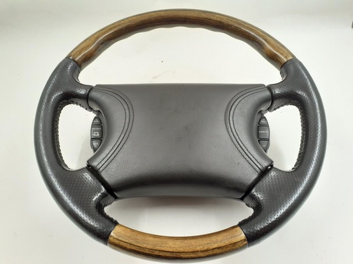 [hje9181ea-5001 UPR] JAGUAR 97-02 XJ8 XJR X308 XK8 XKR WALNUT WOOD STEERING WHEEL BLACK LEATHER