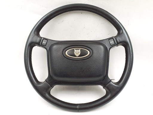 [-5023 UPR] JAGUAR XJS PRE FACELIFT SOFT FACE STEERING WHEEL SPORT BLACK LEATHER CBC6668