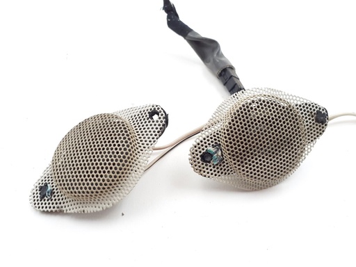 [-5033 UPR] JAGUAR XJ8 X308 A POST CANT RAIL SMALL SPEAKERS MINI MESH COVERS PAIR SOUND